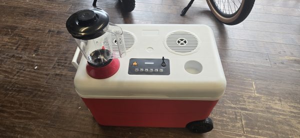 Electric Beach Cooler With Bluetooth Speakers And Portable Blender